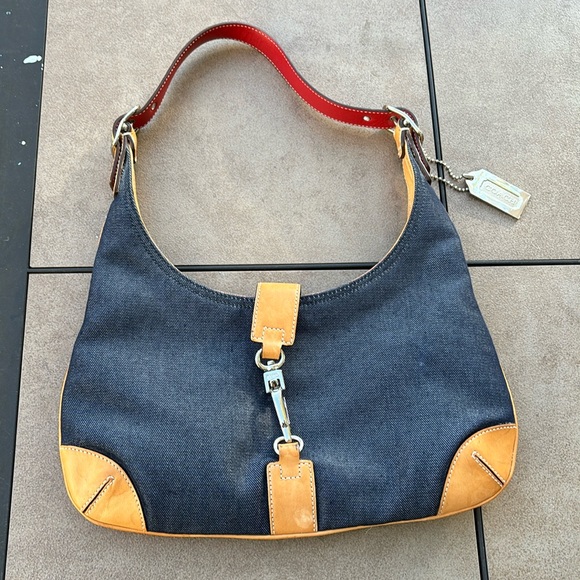 Coach Handbags - COACH LADIES BLUE DENIM BAG-K2K-8932